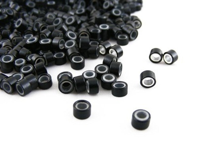 Silicone Micro Rings - 5mm / Black - For I-Tip & Feather Hair Extensions by CyberloxShop