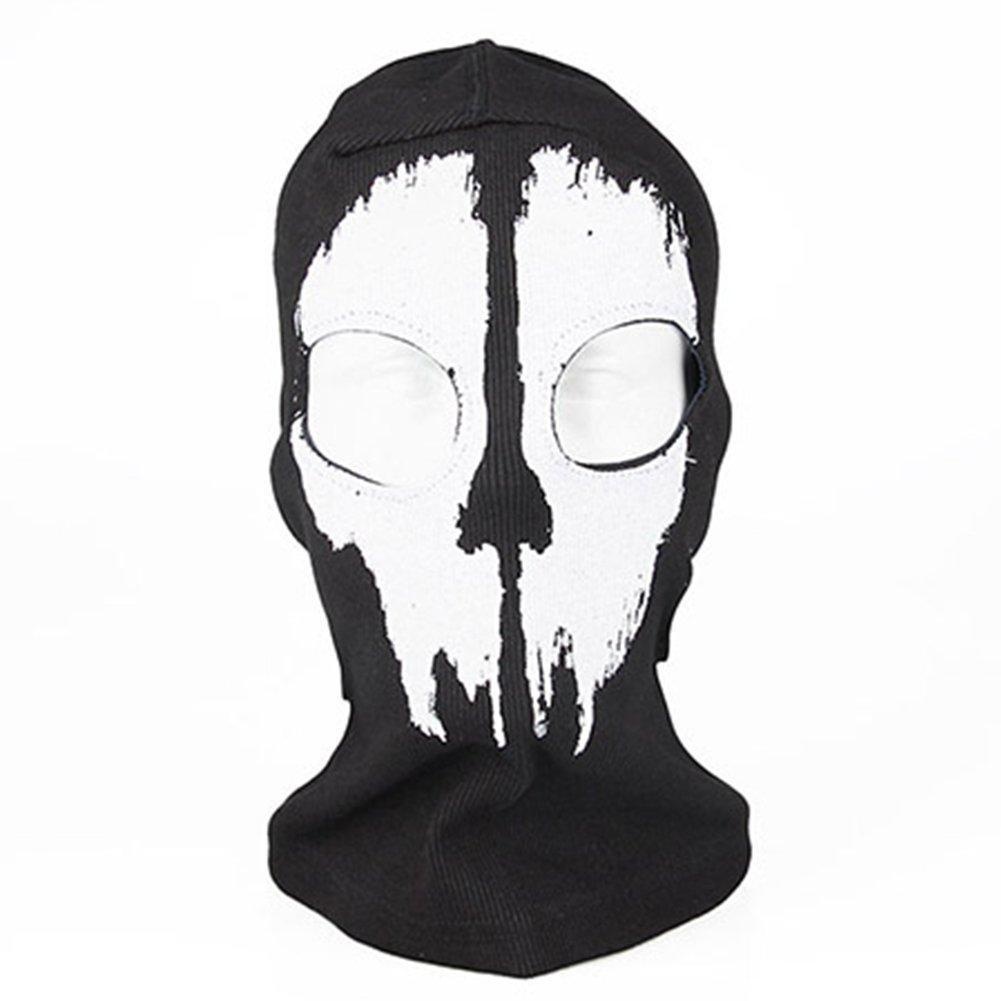 Gouptec 3D Face Protective Gear Call of Duty 10 Game CS Bike Ski Skateboard Balaclava Ghost Skull Face Mask Halloween (9#)