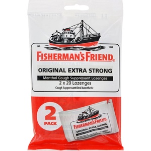 2Pack! Fisherman's Friend Lozenges - Original Extra Strong - Dsp - 40 ct - 1 Case