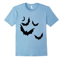 Men's Bats Halloween T-shirt XL Baby Blue