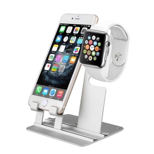 Aluminum Charging Dock Station Holder Stand Fr iWatch iPhone Apple Watch Charger
