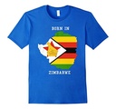 Men's Born In Zimbabwe Shirt - Zimbabwe Flag Shirt Small Royal Blue