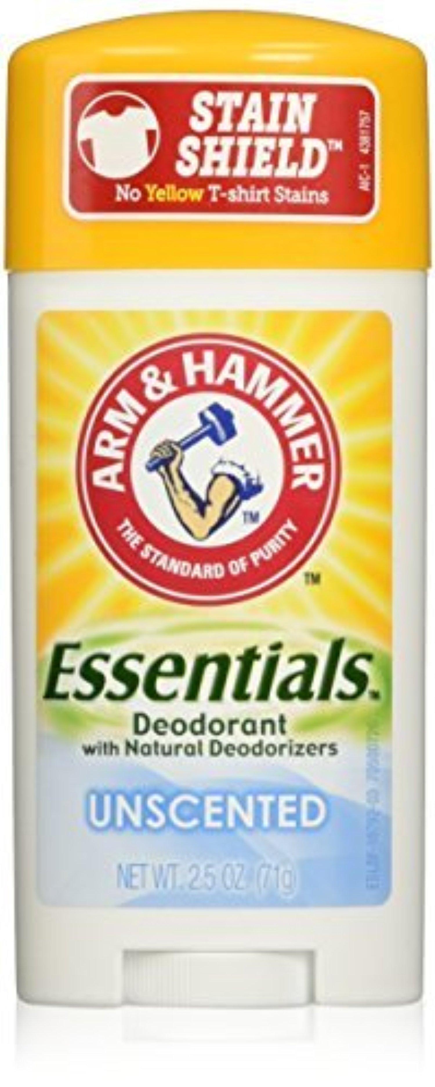 ARM & Hammer Essentials Solid Deodorant Unscented 2.50 Oz (6 Pack) by Arm & Hammer