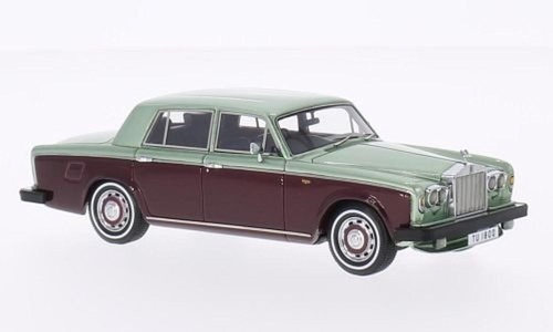 Rolls Royce silver shadow II, met.-light green/met.- dark red, RHD , 1978, Model Car, Ready-made, Neo 1:43 by Rolls Royce